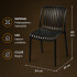 Silla Comedor ComboHome Vetro Isabelini X6 Negro 1