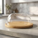 Quesera bamboo D18 x 8 cm c/acrilico MADERA