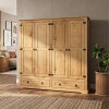 Ropero 4 puertas 2 Cajones Madera - Linea mexicana Natural