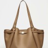 Bolso Marble en efecto cuero graneado Taupe