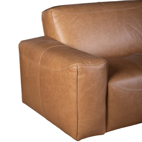 SOFA 3 CUERPOS CUERO-100-NATURAL MARRON PORTO CAMEL