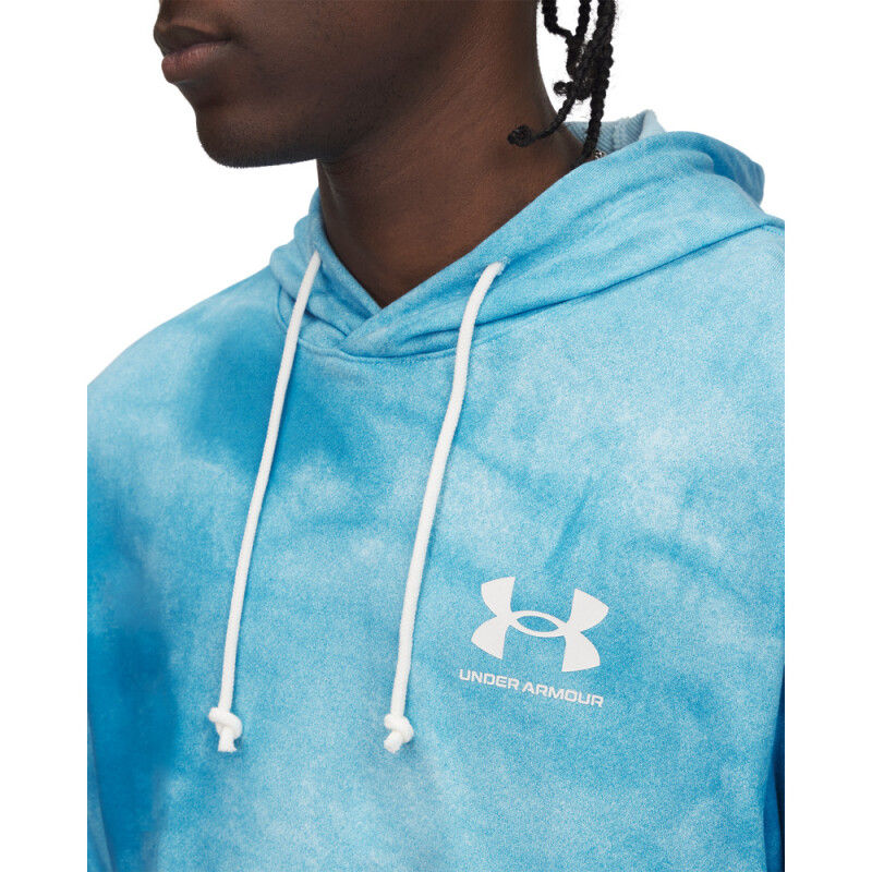 UA Rival Terry AOP Hood Q1-BLU BLU-452