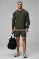 Polera The Cloud Jersey Hoodie Hombre Dark Olive Heather