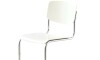 Silla de Comedor Metal Cromado y Madera - Moon Blanco
