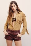 SHORT STUDS CUERO Marron