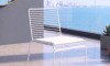 Silla De Exterior Metal con almohadón Apilable Blanco