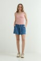 Short con cintura elastizada JEAN OSCURO