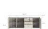 Aparador Jasper 1.84 Off White Mate Aparador Jasper 1.84 Off White Mate