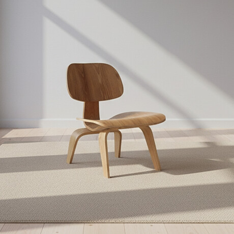 BUTACA LCW MADERA NATURAL-BEIGE ESTILO EAMES FRESNO