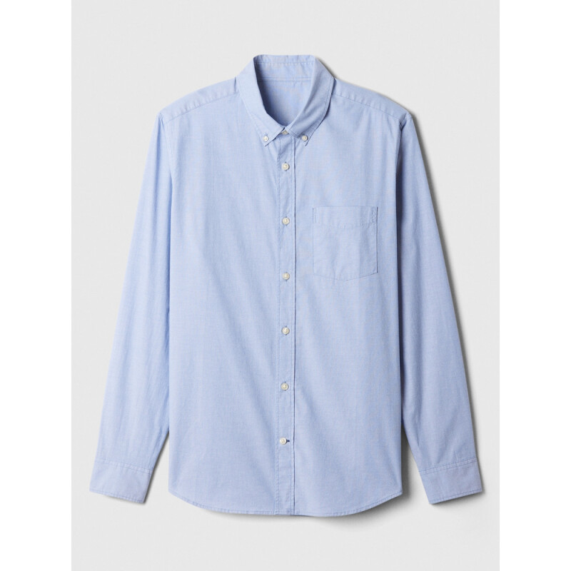 V-LS STANDARD STRETCH POPLIN Light Blue