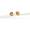 Caravanas Flor de oro - Oro bajo -Zirconia - CA8058 conpiedra