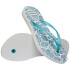 Sandalias de Mujer Havaianas Slim Daydream Blanco - Celeste