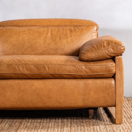 Sillón Reclinable Cuero Veneto Camel U