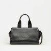 Cartera de mano Mila en cuero liso Negro