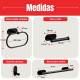 Conjunto de accesorios para baño 4 piezas adhesivas NEGRO