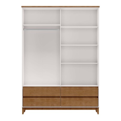 PLACARD 4 PUERTAS MDF-Y-MADERA BLANCO ADAKU 2.0