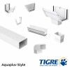 Codo a 60 blanco para canaleta Style - Tigre Codo A 60 Blanco Para Canaleta Style - Tigre