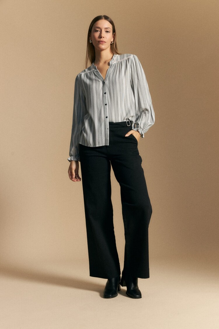 CAMISA LARIMAR Negro/Blanco