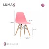 Silla De Comedor Eames Pack 4 Unidades Varios Colores Lumax Rosa