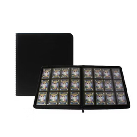 Carpeta de simil cuero con cierre 12 Bolsillos - Negro Carpeta de simil cuero con cierre 12 Bolsillos - Negro