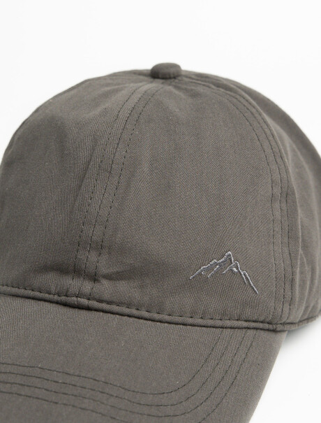Gorro con Visera Algodón Gris Oscuro