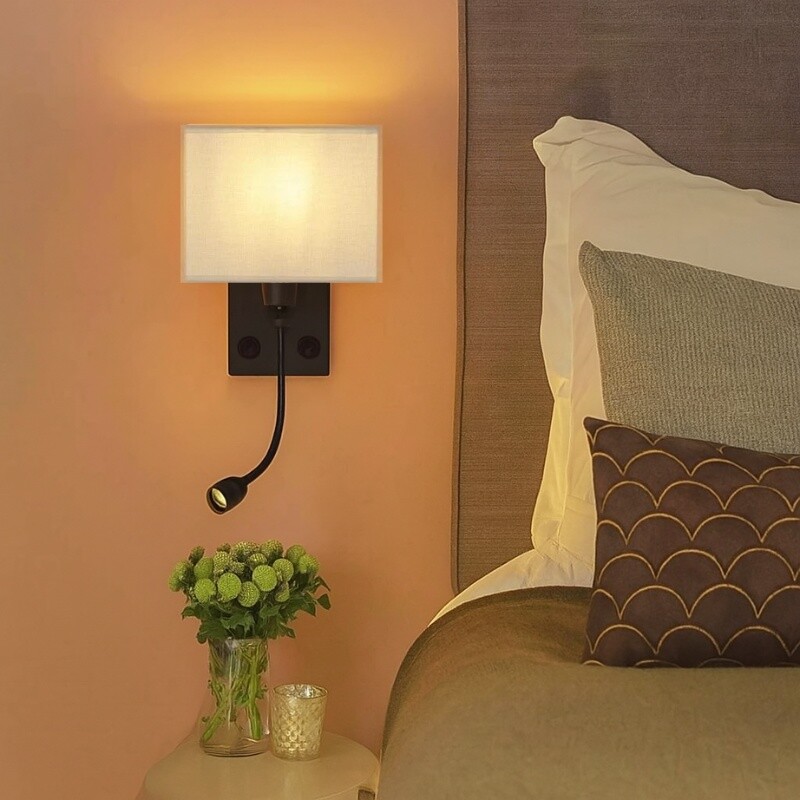 ARTEFACTO DE PARED AUSTRIA NEGRO LED Lámpara de Pared Interior Austria Negra