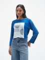 BLUSA COLUMBUS AZUL PIEDRA