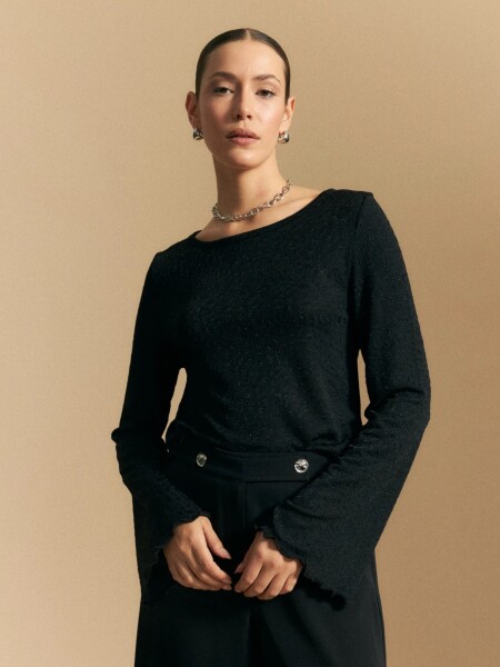 BLUZA ALLIE FROST NEGRO