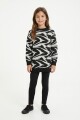 Sweater estampado NEGRO