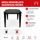 Mesa cuadrada 70 x 70 cm NEGRO