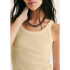 CAMISETA REGATA FEM AMARELO CLARO
