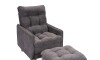 Butaca Reclinable 1 Cuerpo + Puff Living - Montreal Gris