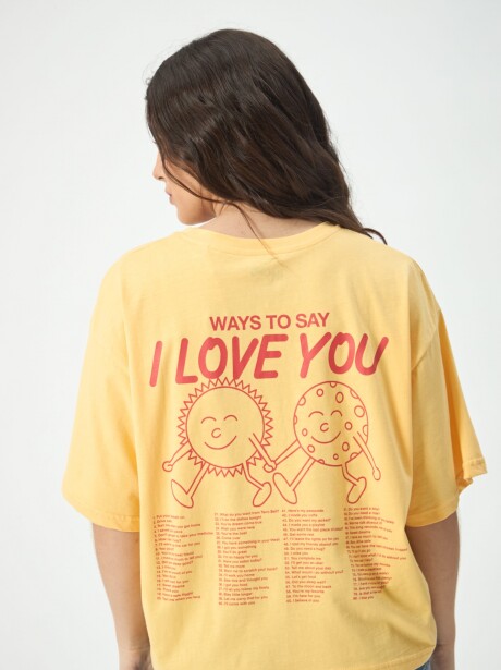 REMERA LOVE YOU AMARILLO