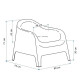 4 Sillones Skarpo + Mesa redonda Puket GRIS