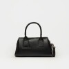 Cartera de mano Call en efecto cuero liso Negro