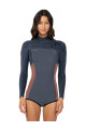 Hyperfreak Dama 2mm - Chest Zip - LS Springsuit - Gris Hyperfreak Dama 2mm - Chest Zip - LS Springsuit - Gris