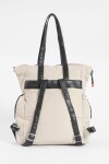 Mochila shopper bolsillos beige
