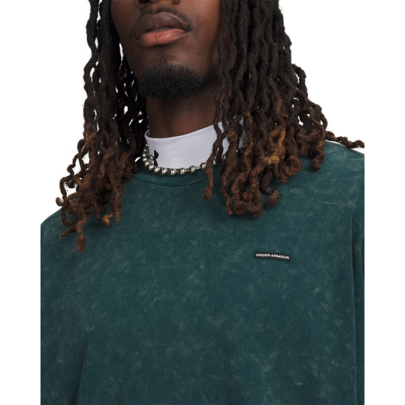 UA M HW OS LOGO WASH SS-GRN GRN-919