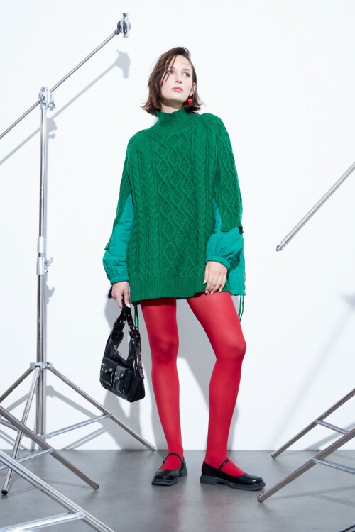 Sweater combinado verde