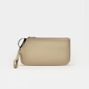 Porta cosmeticos Katy en cuero graneado Taupe