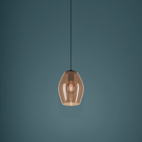 Colgante pantalla de vidrio marrón transparente EG0160