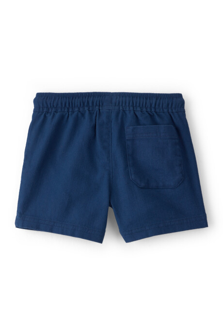 Short de sarga, azul marino Sin color