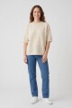 Sweater ancho manga media BEIGE