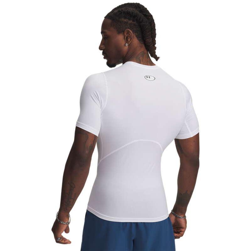UA HG Armour Comp SS-WHT WHT-100
