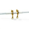 Caravanas colgante Perlas - Oro bajo - Perla de río- CA8205 conperla