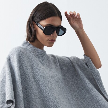 PONCHO DORIEL Gris Melange