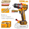 TALADRO ATORNILLADOR A BATERÍA 20V P20S BRUSHLESS 55NM + 2 PUNTAS S/BAT S/CARG TALADRO ATORNILLADOR A BATERÍA 20V P20S BRUSHLESS 55NM + 2 PUNTAS S/BAT S/CARG