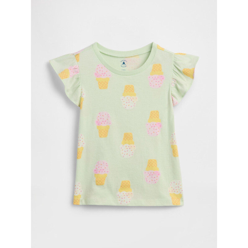 V-BF PRINT SS TEE SP26 POD GREEN