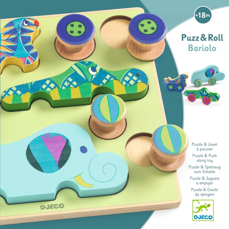 Puzzle 2en1 Puzz & Roll Bariolo Djeco Puzzle 2en1 Puzz & Roll Bariolo Djeco