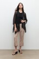 Ruana tejida lurex negro
